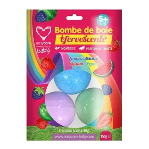 Easycare Baby Bombe de baie efervescente pentru copii parfum de fructe, 3 bucati, Dasco