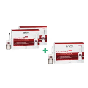 Pachet Dercos Aminexil Clinical 5 femei, 21 fiole, 2 x 6 ml, Vichy