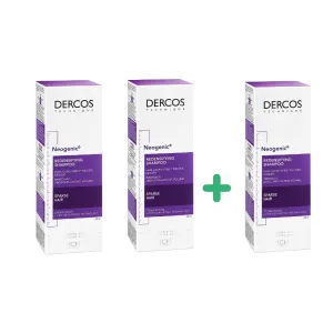 Pachet Dercos Neogenic sampon redensificator stemoxidina, 200 ml, Vichy