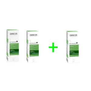 Pachet Dercos sampon antimatreata par normal-gras, 390 ml, L`Oreal Romania