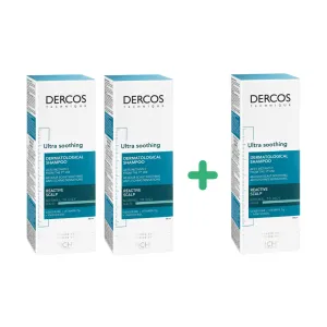 Pachet Dercos sampon ultracalmant pentru scalp sensibil gras, 200 ml, Vichy
