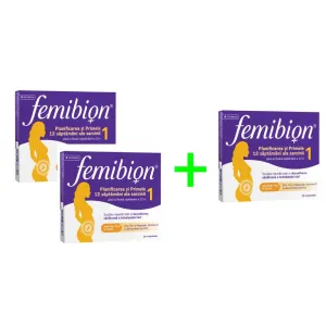 Pachet Femibion 1 Planificare si Sarcina, 28 comprimate filmate, Procter & Gamble Distribution