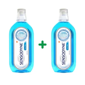 Pachet Sensodyne Cool Mint apa de gura fara alcool, 500 ml, Haleon